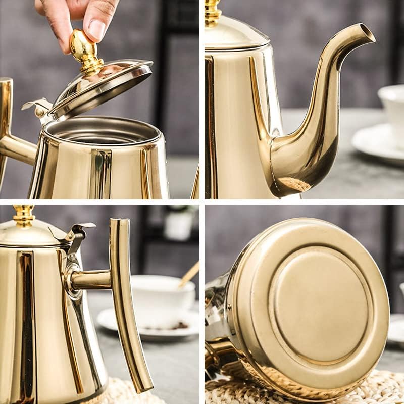 Modern Stainless Steel Teapot with Infuser