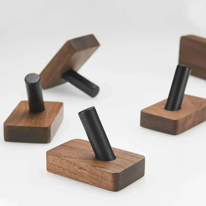 Nordic Minimalist Wood and Metal Wall Hook