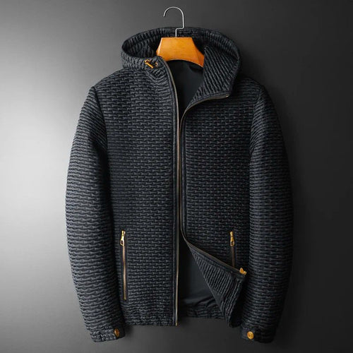 Oscar Quilted Hooded Jacket | Casual Zip-Up Gold-Tone Jacket