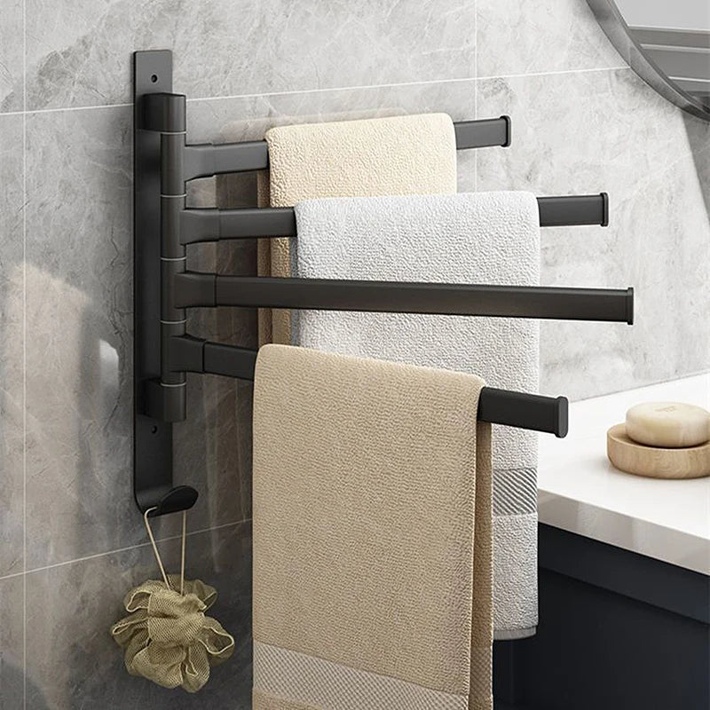 Modern Swivel Towel Rack With Four Arms