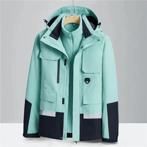 Theodore Relaxed Fit 2 Piece Set Jacket | Hooded Pockets Outdoor 2 Piece Set Jacket