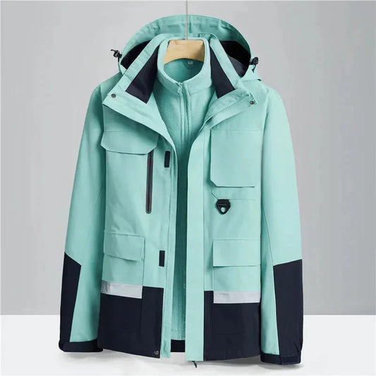 Theodore Relaxed Fit 2 Piece Set Jacket | Hooded Pockets Outdoor 2 Piece Set Jacket
