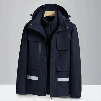 Theodore Relaxed Fit 2 Piece Set Jacket | Hooded Pockets Outdoor 2 Piece Set Jacket