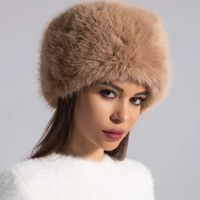 Rosie Furry Open-Top Fur Headband | Round Winter Hair Band