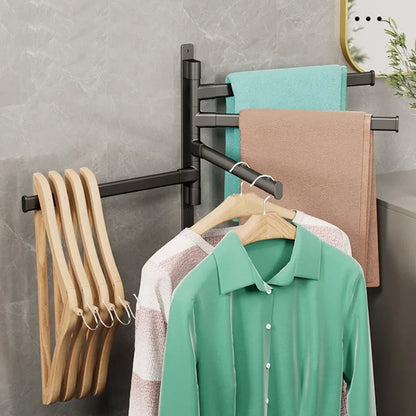 Modern Swivel Towel Rack With Four Arms
