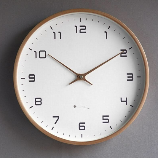 Minimalist Wall Clock With Simple Black Numerals