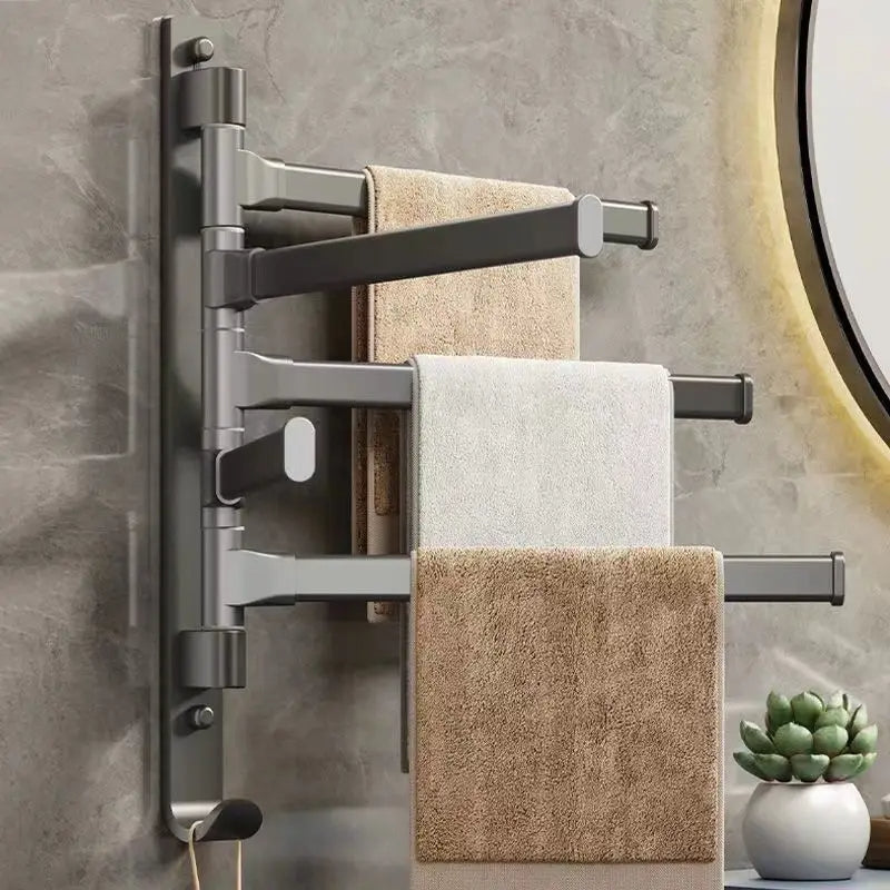 Modern Swivel Towel Rack With Four Arms