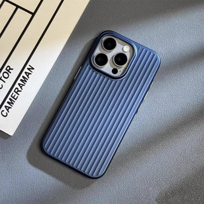 Minimalist Metallic Phone Case With Ribbed Texture