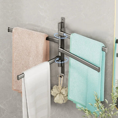 Modern Swivel Towel Rack With Four Arms