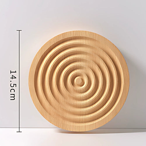 Nordic Wooden Ripple Serving Tray With Curved Edges
