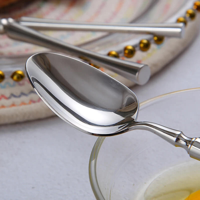 Stainless Steel Flatware Set with Polished Finish