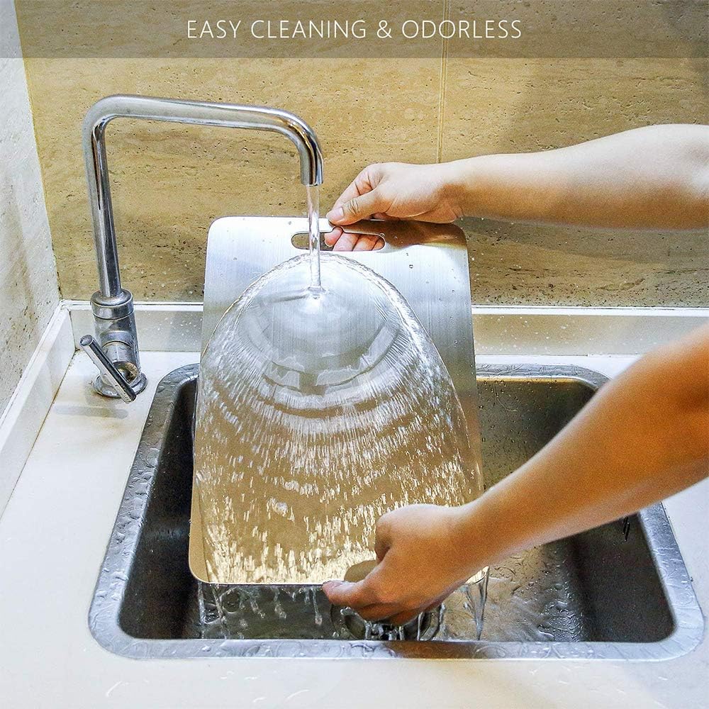 Stainless Steel Cutting Board with Integrated Handle