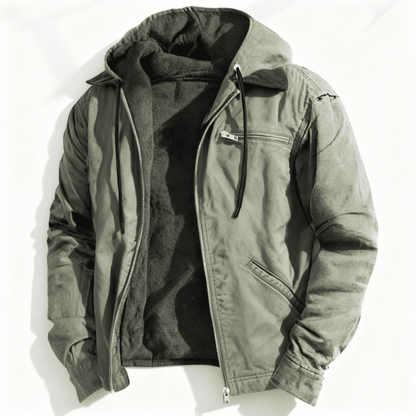 Oliver Hooded Jacket | Zipper Drawstring Hooded Jacket