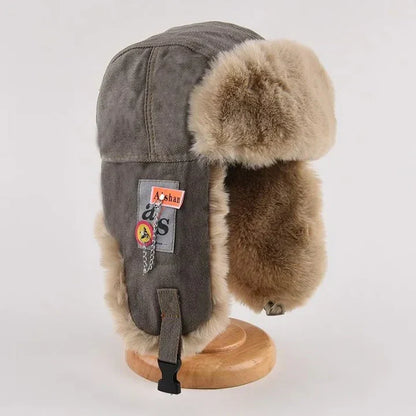 Theo Structured Trapper Hat | Ear Flaps Fur Lined Chin Strap Hat