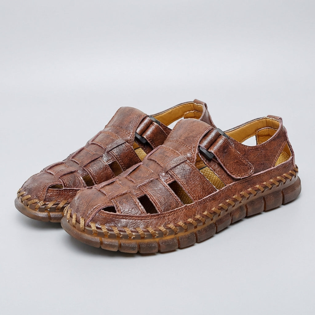 Refined Fisherman Sandals with Woven Lattice Upper and Adjustable Strap