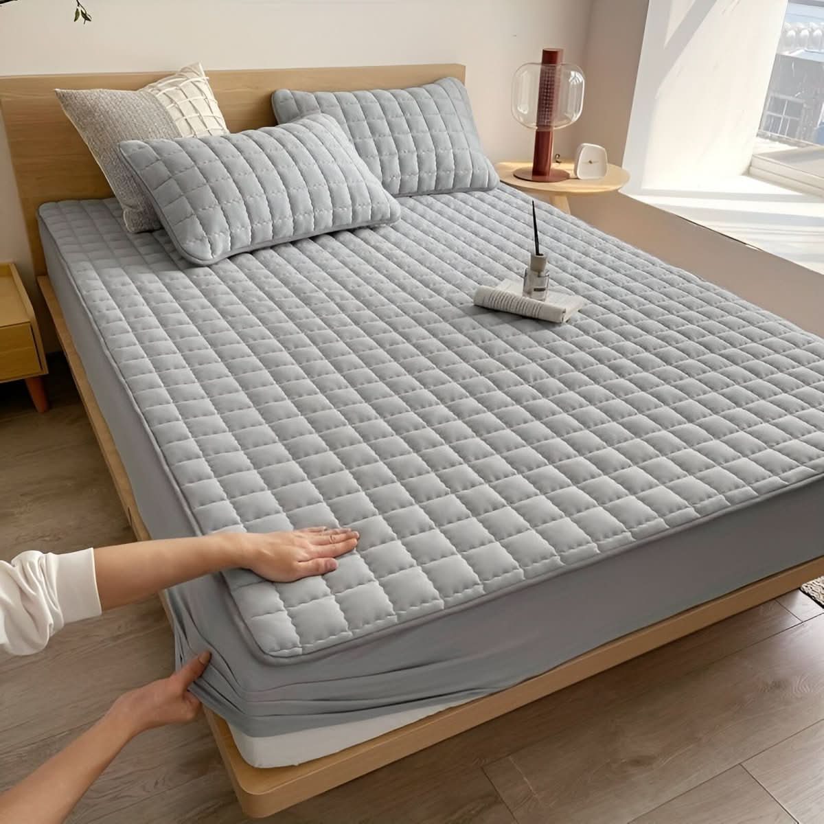 Quilted Mattress Cover With Cushioned Padding