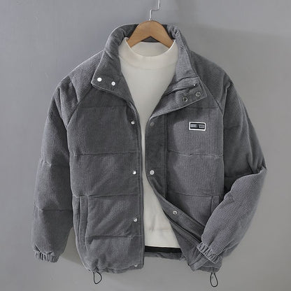 Sebastian Relaxed Fit Puffer Jacket | Quilted Stand Collar Jacket
