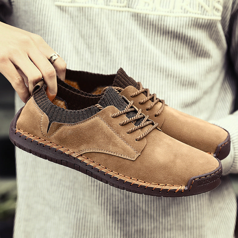 Oliver Comfort Fit Low-Top Moc-Toe Shoes | Lace-Up Solid Moc-Toe Shoes