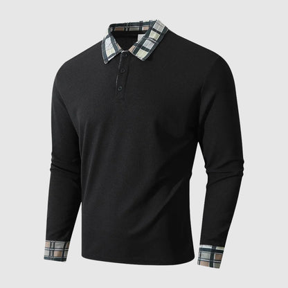 Theodore Slim Fit Polo Shirt | Collared Button Placket Polo Shirt