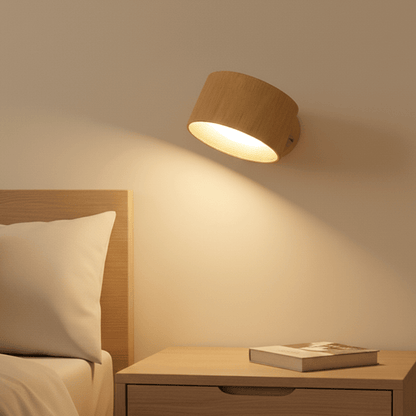 Scandinavian Wall Lamp With Natural Wood Finish