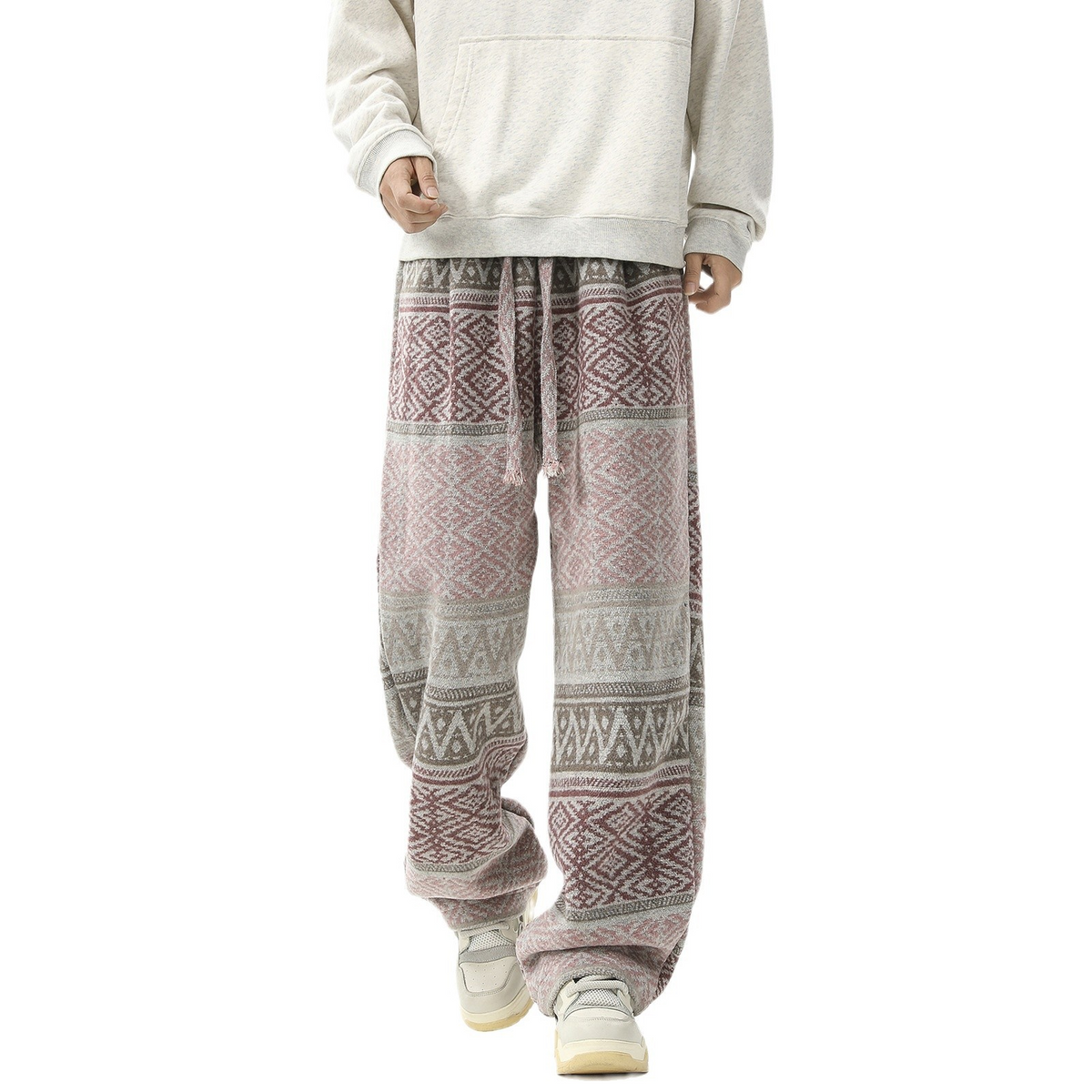 Timothy Aztec Joggers | Relaxed-Fit Wide-Leg Joggers with Traditional Aztec Print