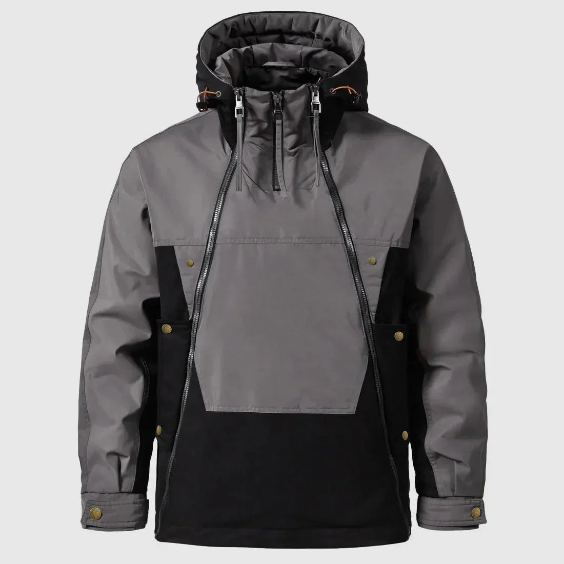 Theodore Color-Block Relaxed Fit Anorak Jacket | Hooded Padded Jacket