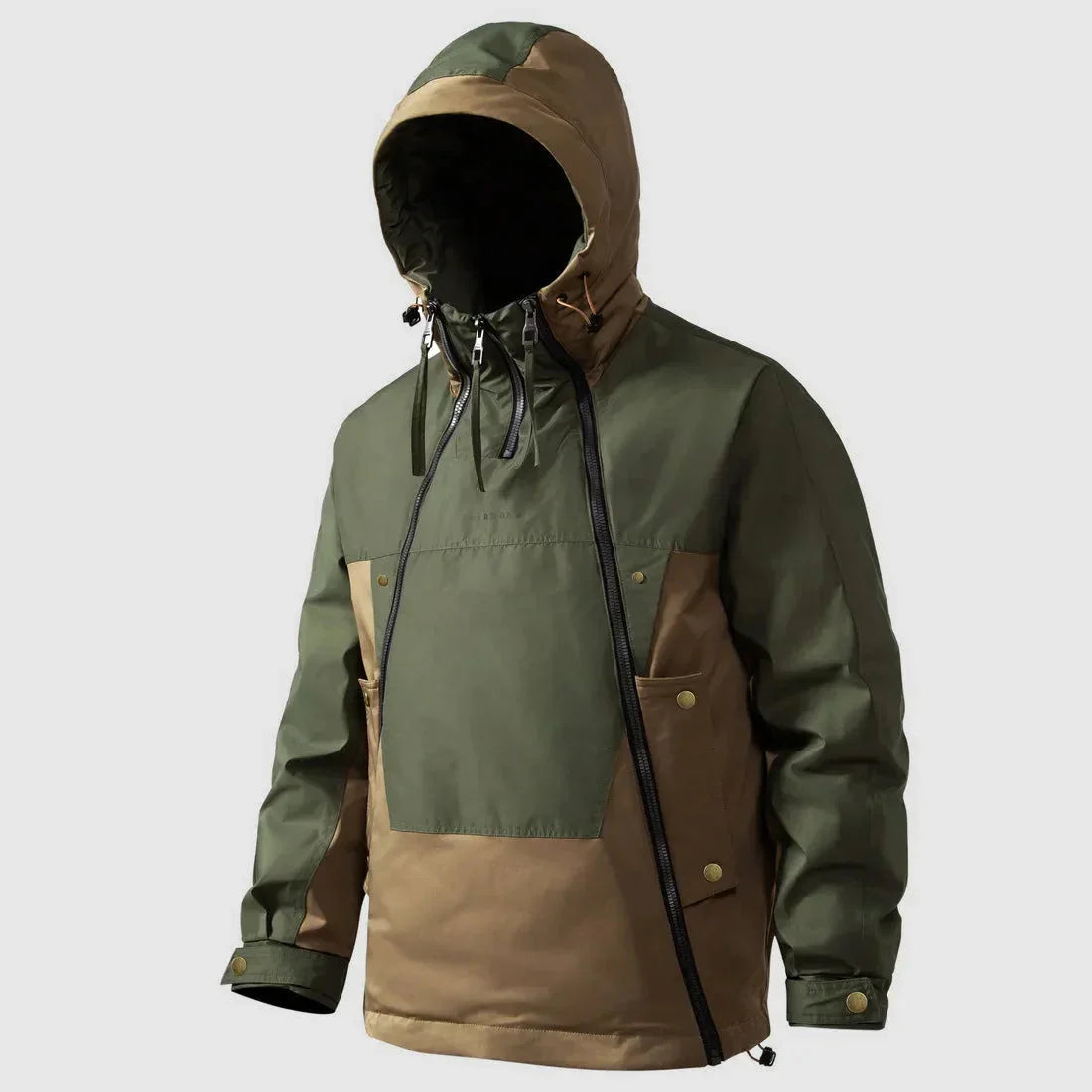 Theodore Color-Block Relaxed Fit Anorak Jacket | Hooded Padded Jacket