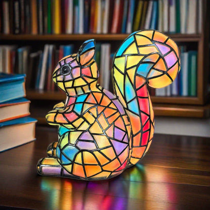 Art Nouveau Stained Resin Table Lamp