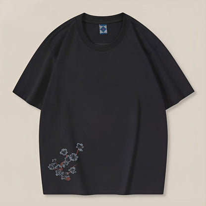Sakura Embroidered T-Shirt
