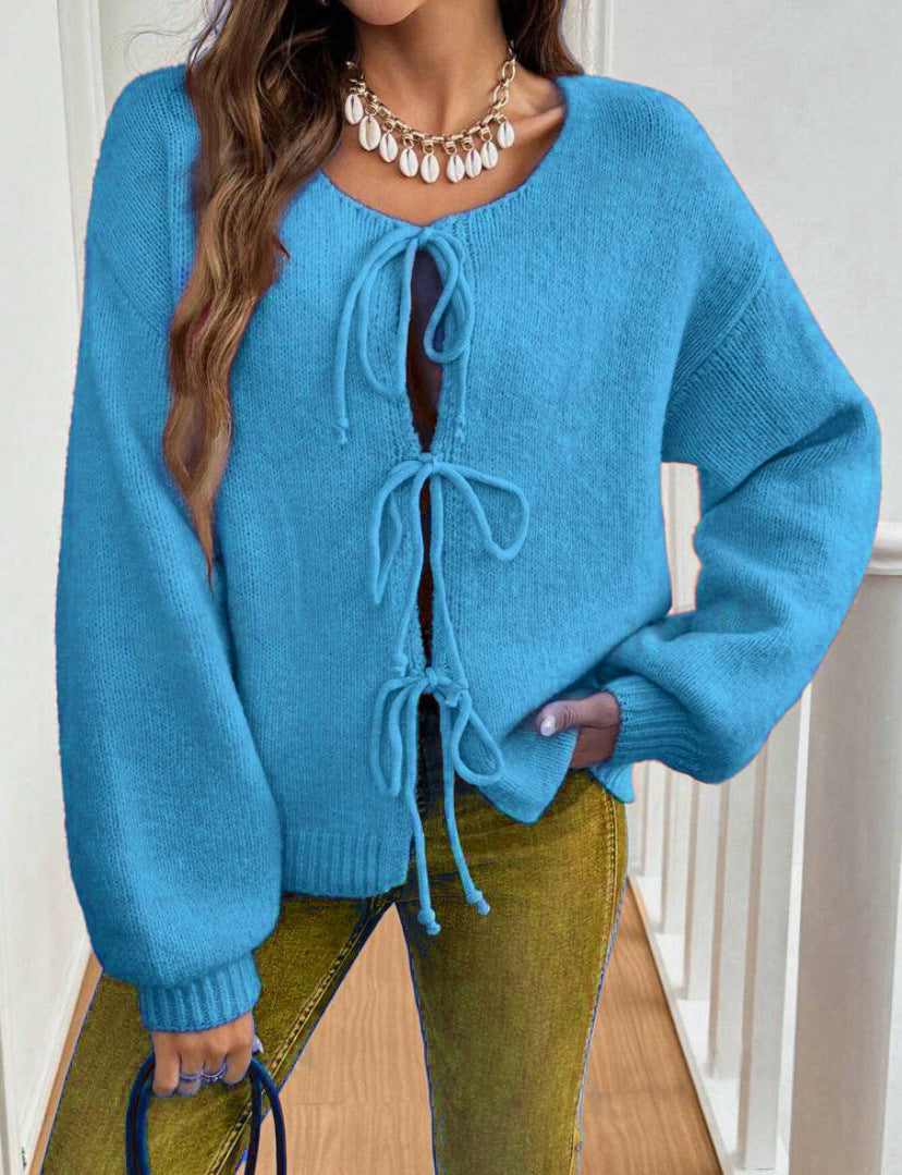Amara Lace Up Sweater