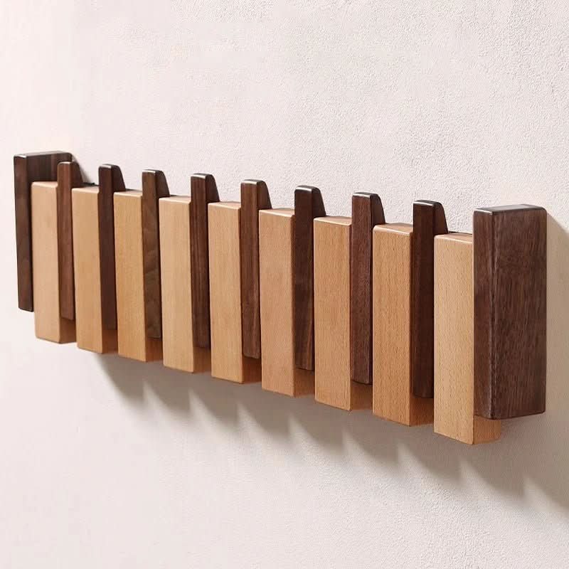 Wooden Piano Wall Hook With Multiple Pegs