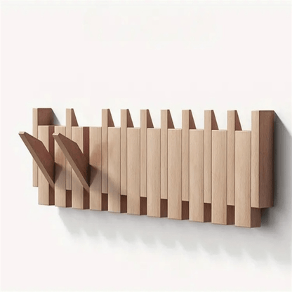 Wooden Piano Wall Hook With Multiple Pegs