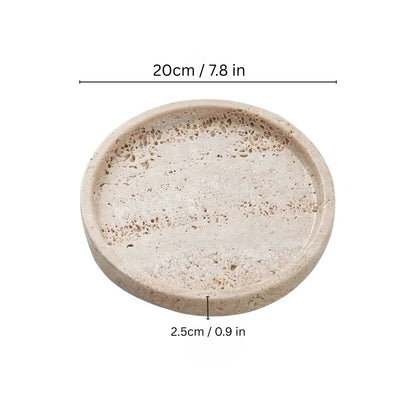 Travertine Stone Tray With Smooth Surface