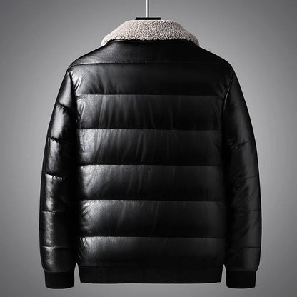 Oliver Quilted Puffer Jacket | Shearling Collar Collared Jacket