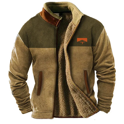 Sebastian Relaxed Fit Jacket | 3D Print Zipper Jacket