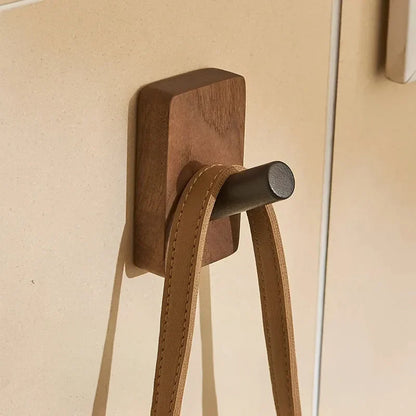 Nordic Minimalist Wood and Metal Wall Hook