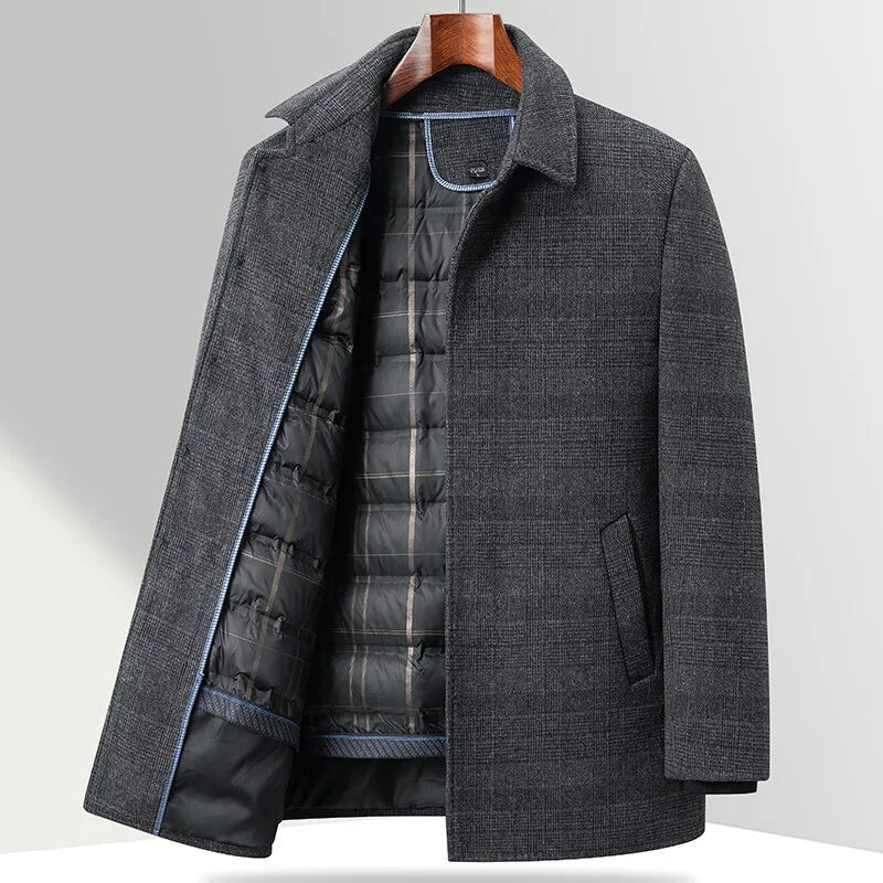 Wellsbury Plaid Over Coat