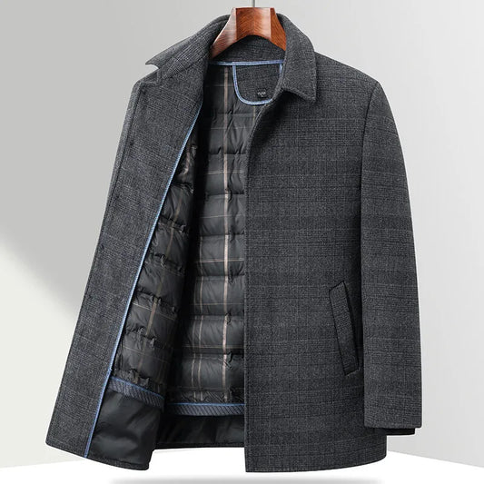 Wellsbury Plaid Over Coat