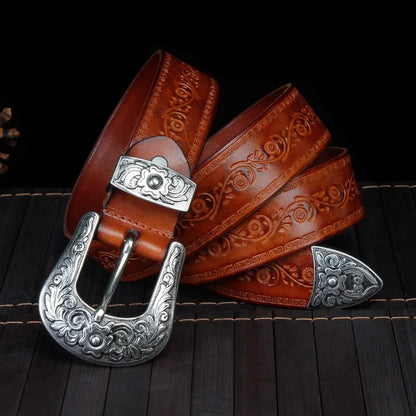 Western Steel Buckle Belt