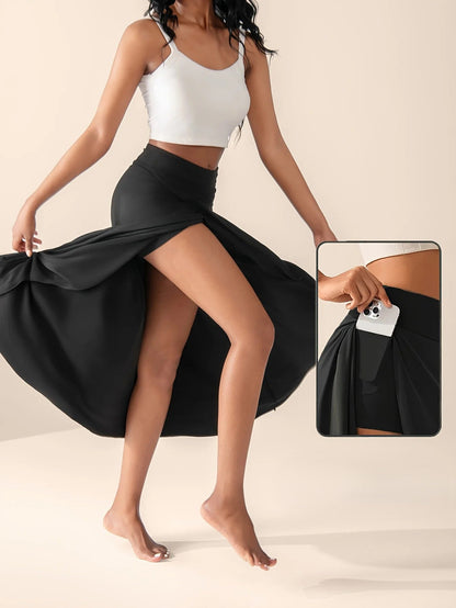 Movement Flared Wrap Skirt