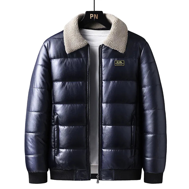 Oliver Quilted Puffer Jacket | Shearling Collar Collared Jacket