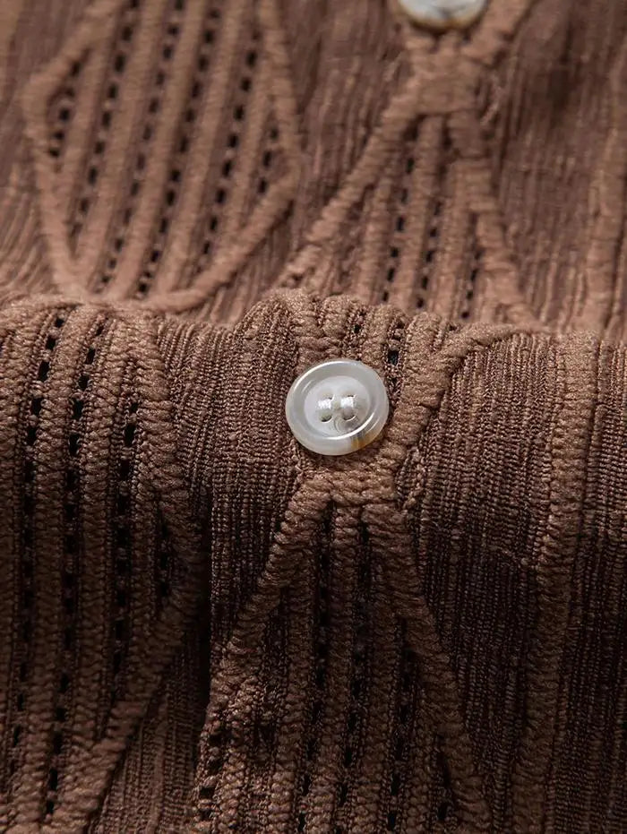 3D-Printed Geometric Casual Shirt