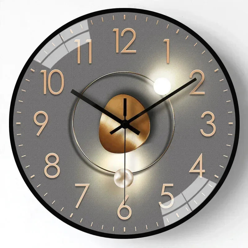 Modern Acrylic Mirror and Plastic Wall Clock
