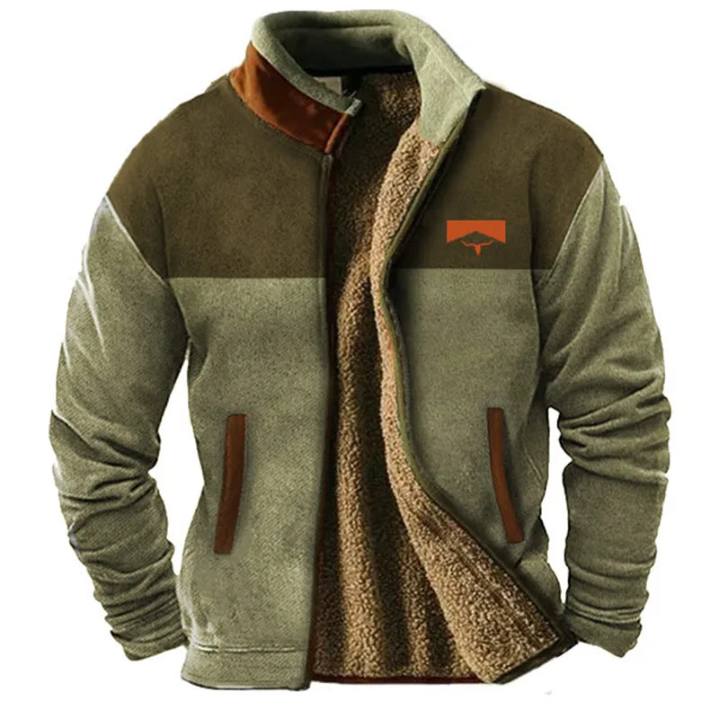 Sebastian Relaxed Fit Jacket | 3D Print Zipper Jacket