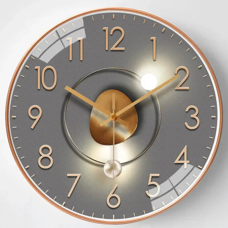 Modern Acrylic Mirror and Plastic Wall Clock