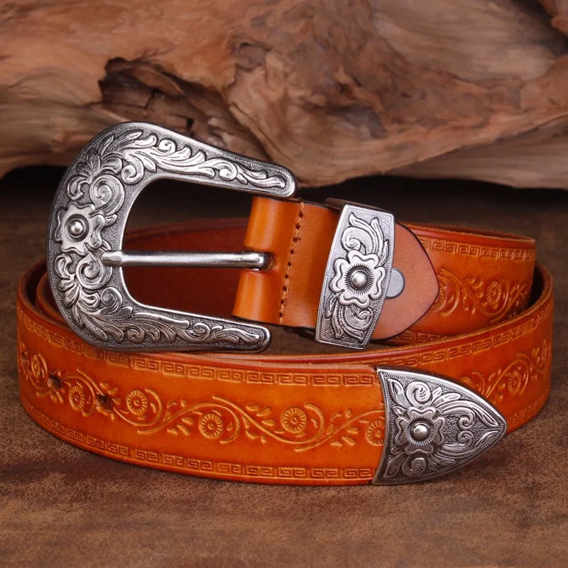 Western Steel Buckle Belt