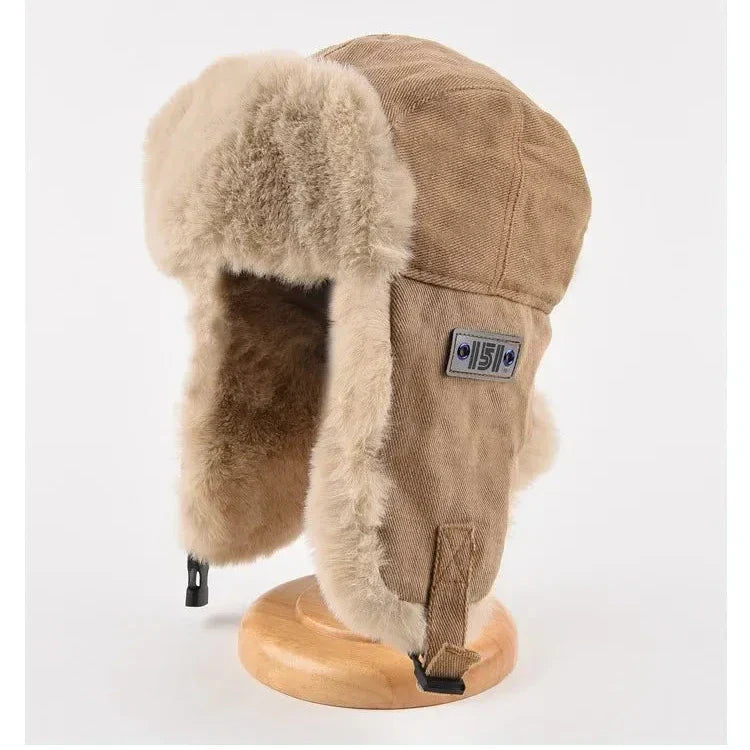 Theo Structured Trapper Hat | Ear Flaps Fur Lined Chin Strap Hat