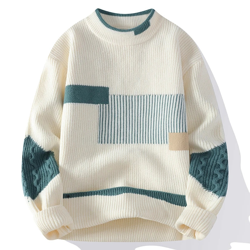 Patchwork Knitted Pullover