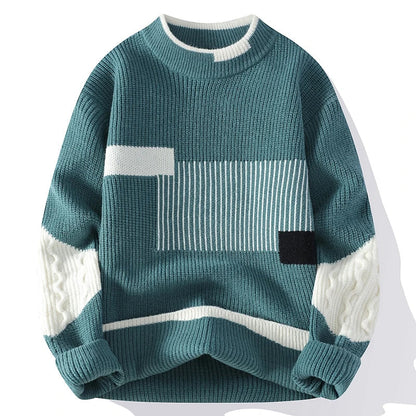 Patchwork Knitted Pullover