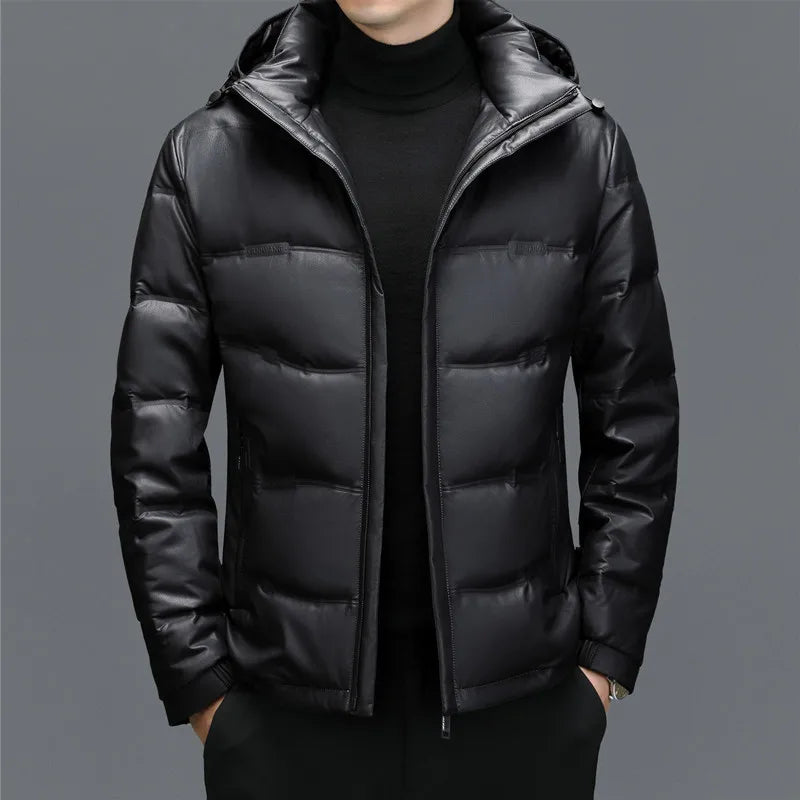 Samuel Quilted Puffer Jacket | Hooded Solid Zipper Puffer Jacket